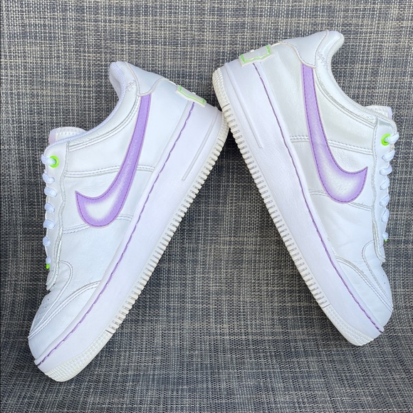 Nike Women's Air Force 1 Shadow 'White Electric Green' Sneakers Shoes size 8 - Picture 8 of 13